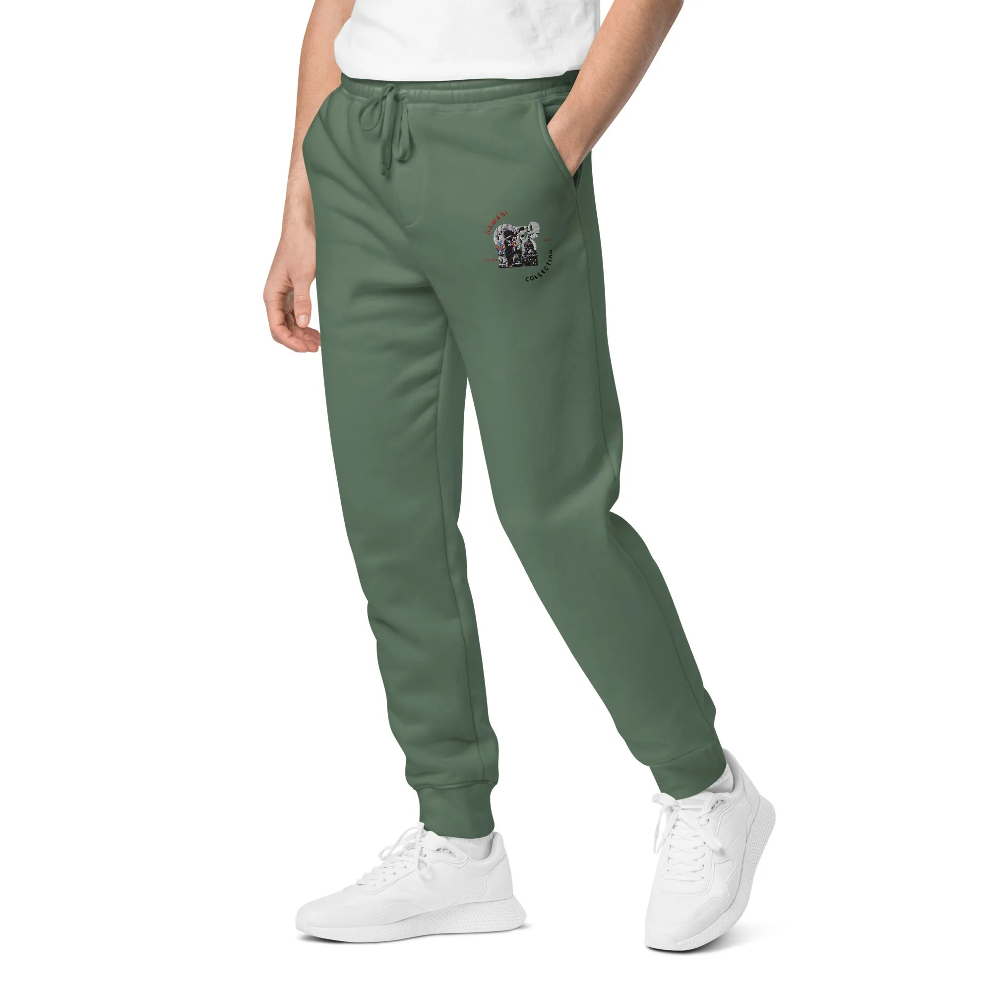 Damani Brand Abstract Moon Pigment-Dyed Sweatpants