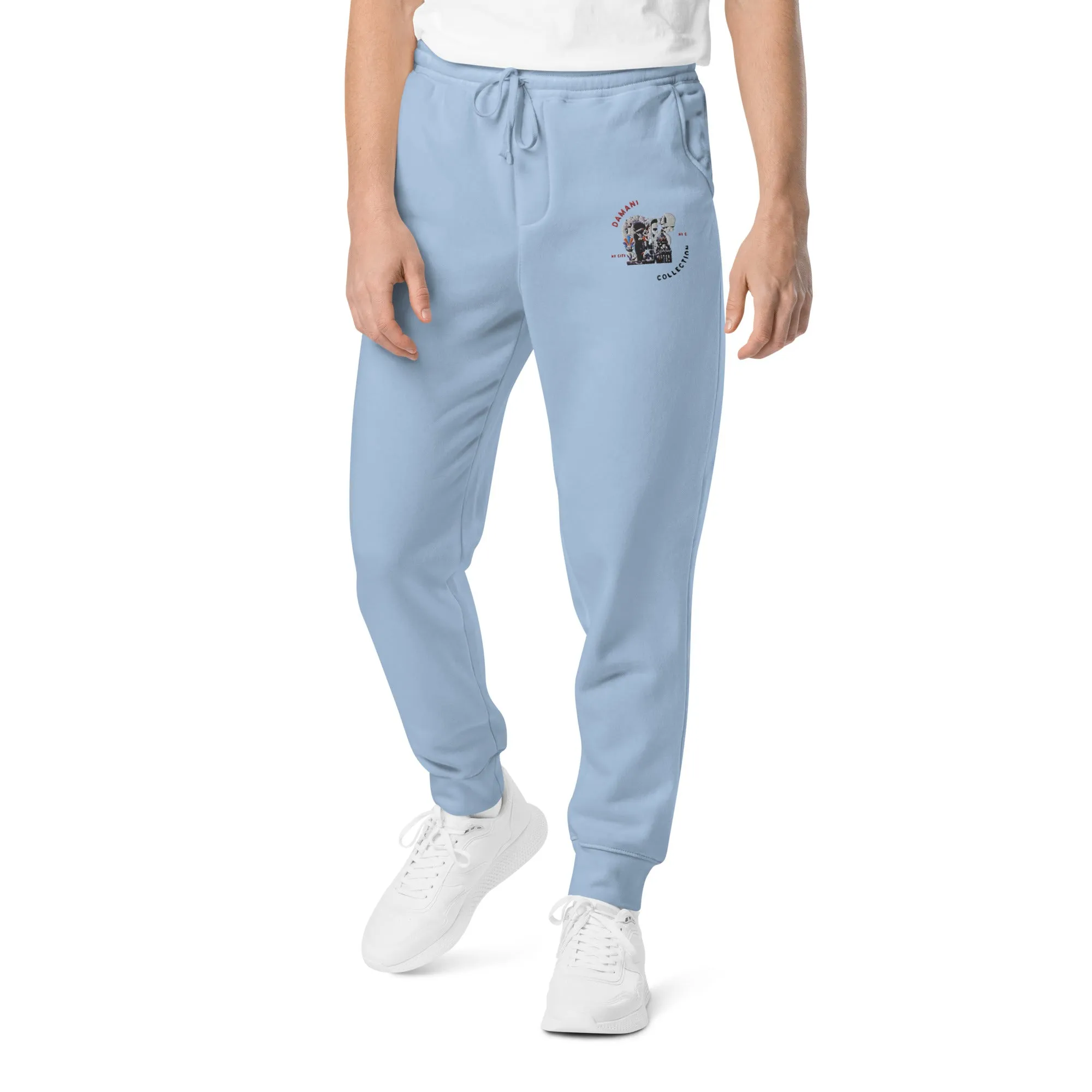 Damani Brand Abstract Moon Pigment-Dyed Sweatpants