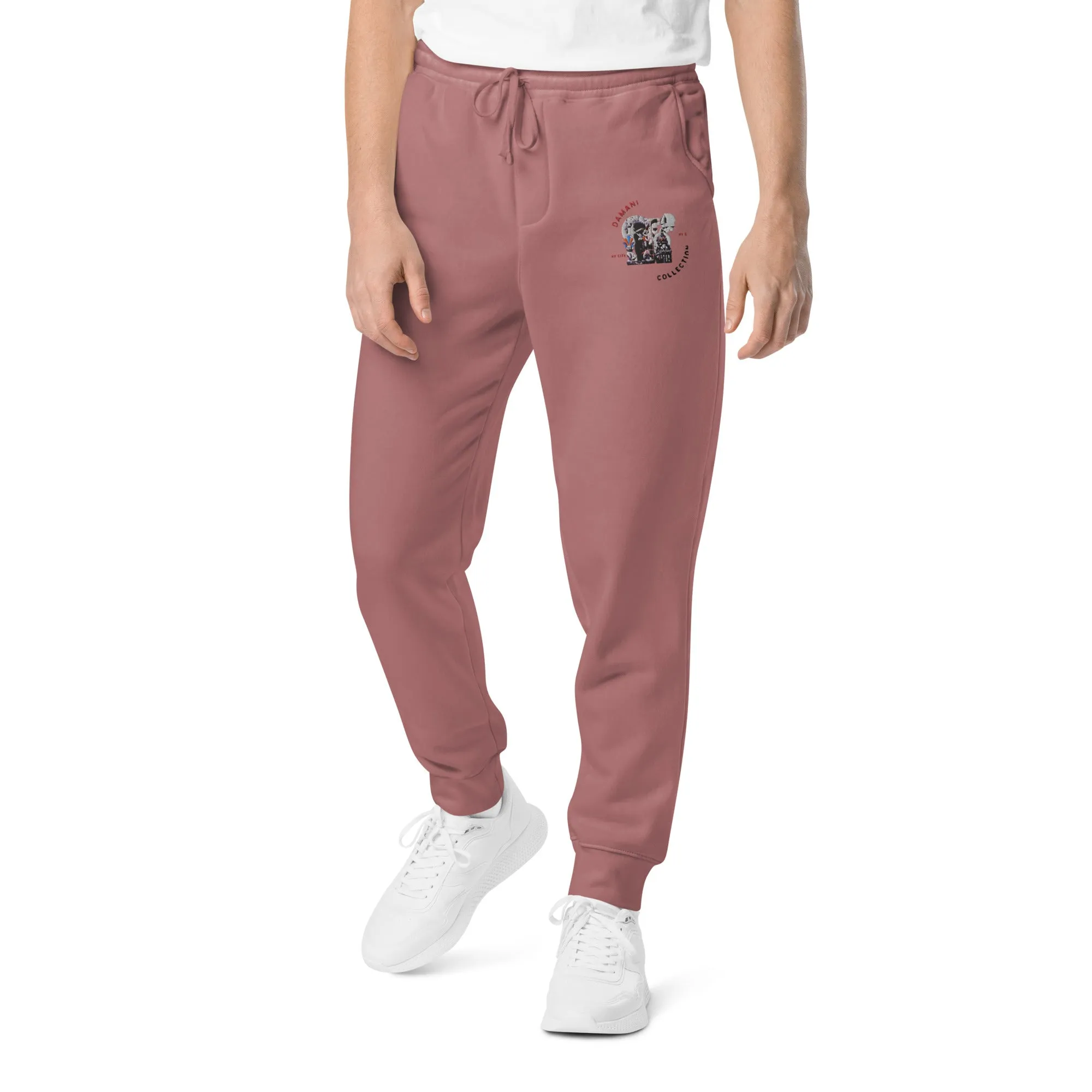 Damani Brand Abstract Moon Pigment-Dyed Sweatpants