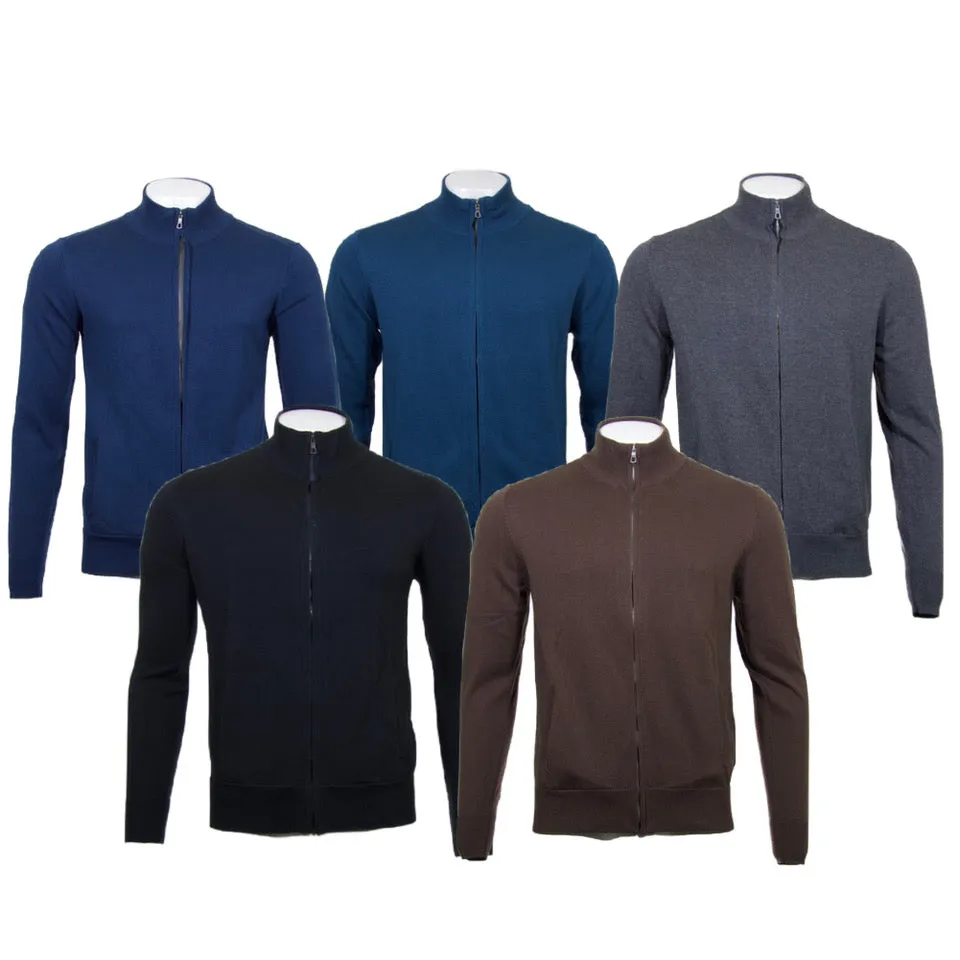 Daniel K Men's Sweatshirt Long Sleeve Full Zip Mock Neck Casual Pullover Sweater