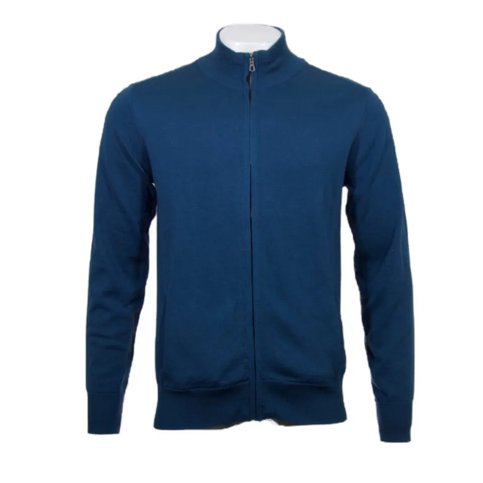Daniel K Men's Sweatshirt Long Sleeve Full Zip Mock Neck Casual Pullover Sweater