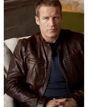 Dark Brown Stylish Leather Jacket Worn By Mark Valley | Mark Valley Dark Brown Stylish Leather Jacket