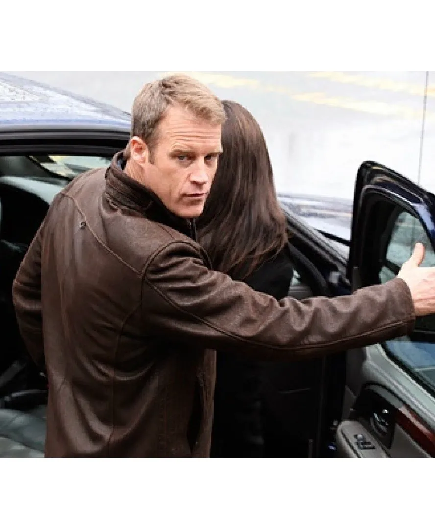 Dark Brown Stylish Leather Jacket Worn By Mark Valley | Mark Valley Dark Brown Stylish Leather Jacket