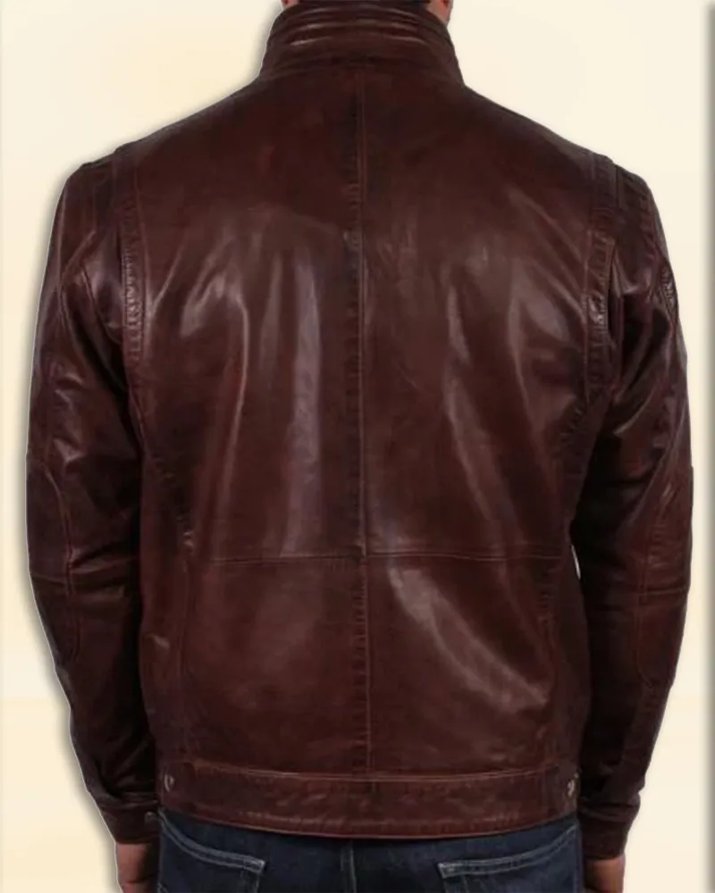 Dark Brown Stylish Leather Jacket Worn By Mark Valley | Mark Valley Dark Brown Stylish Leather Jacket