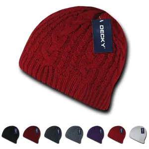 Decky 634 - Braidy Knit Beanie, Knit Cap