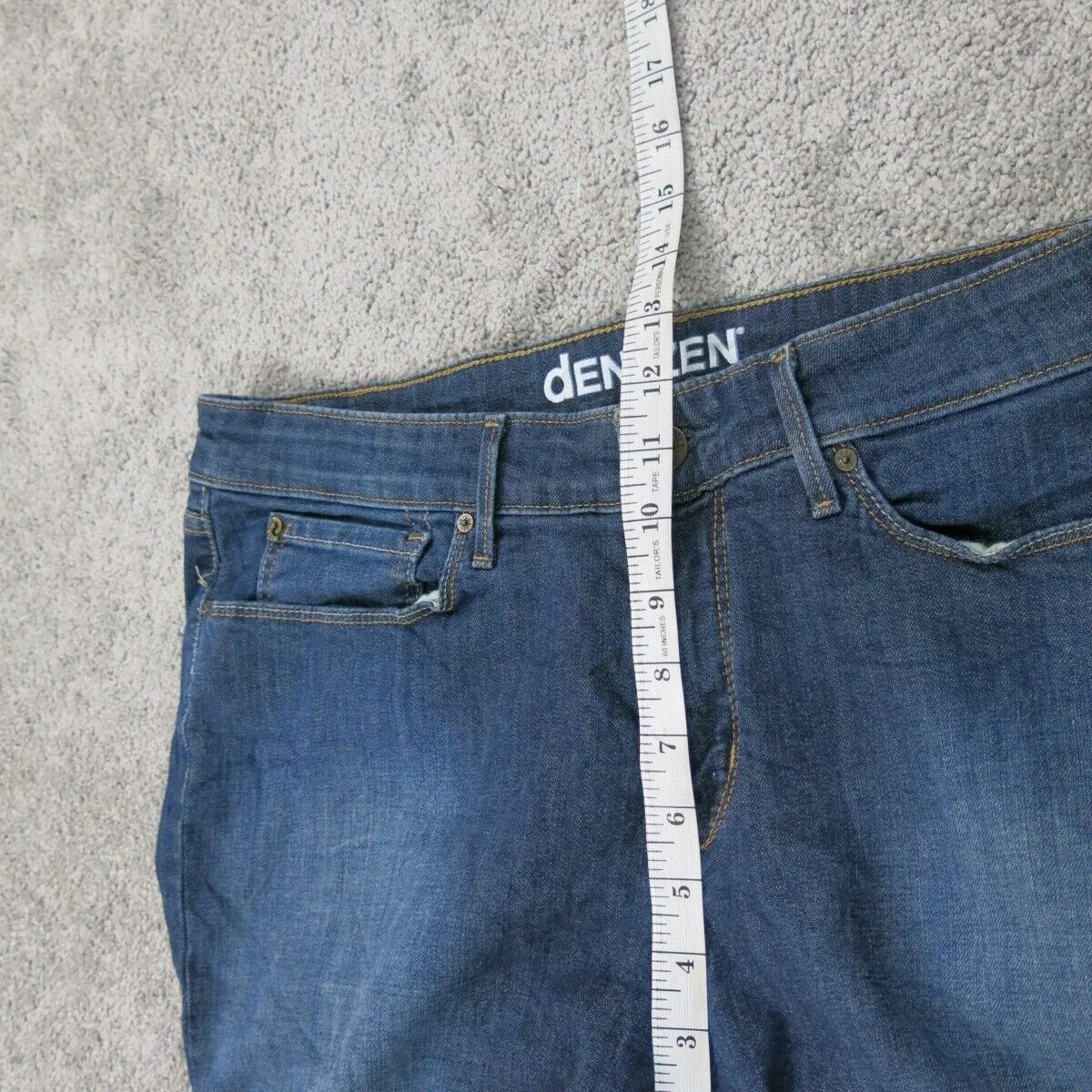 Denizen From Levis Womens Straight Leg Jeans High Rise 5 Pockets Blue Size 16