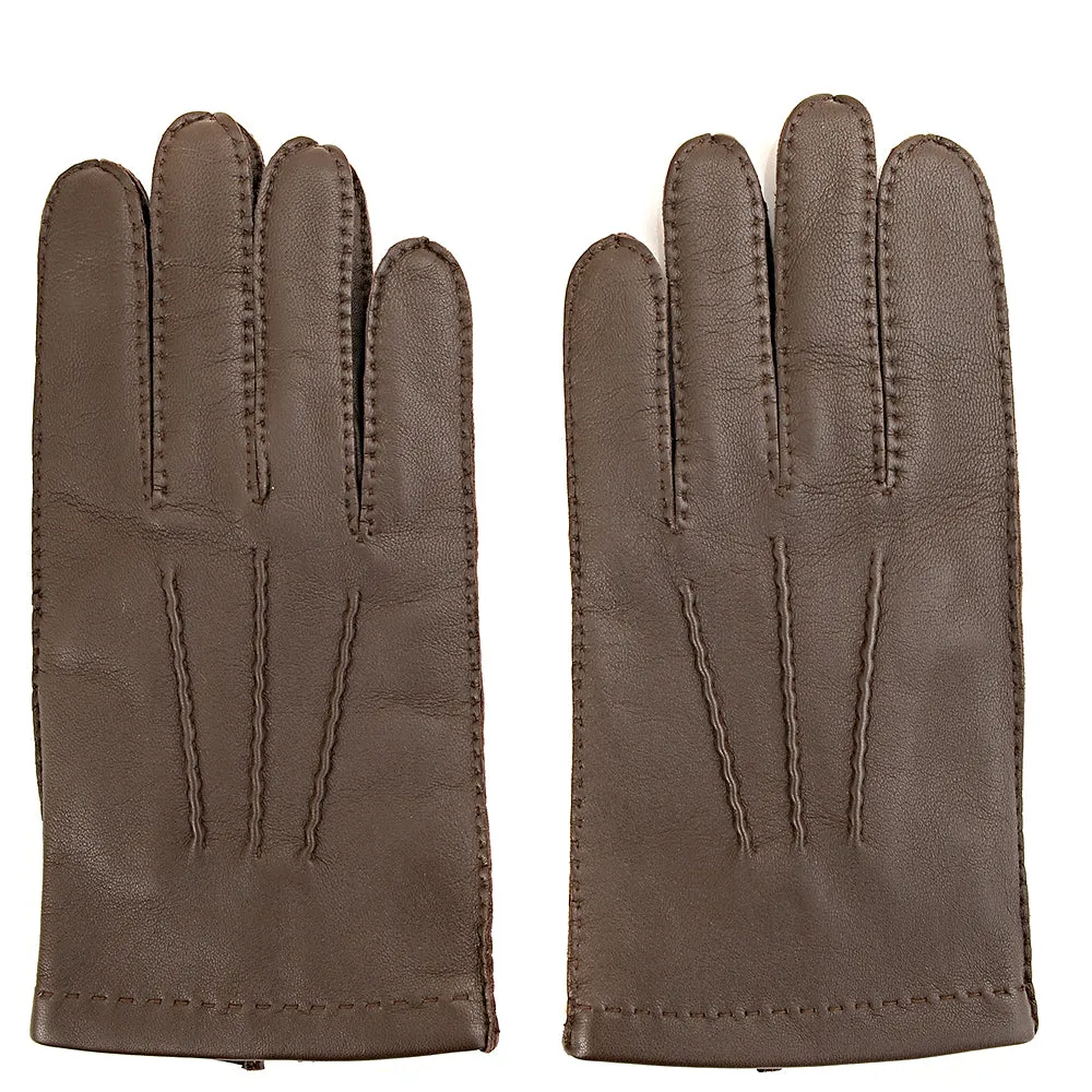 Dents Mens Shaftesbury Touchscreen Classic Leather Glove in Brown