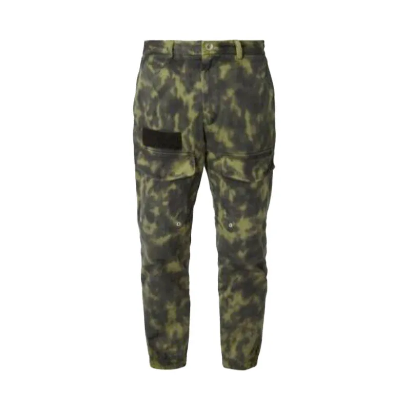 DIESEL P ISAN Mens Chino Trousers Olive Green Cargo Pants Slim Fit Carrot
