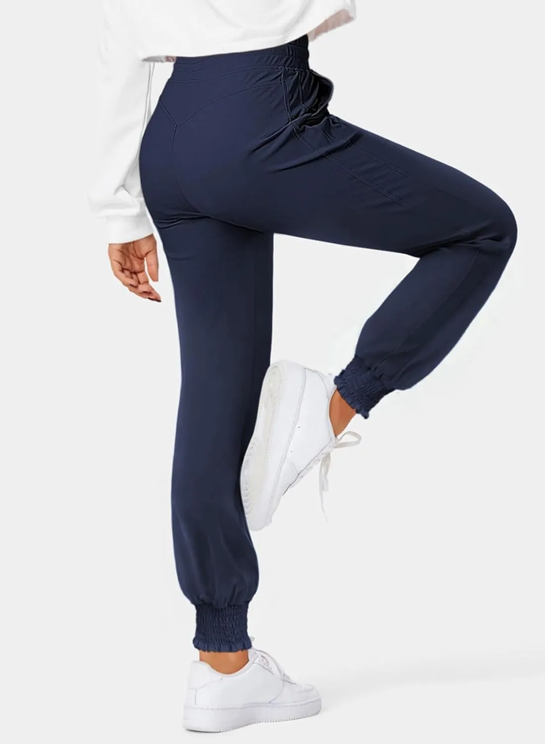 Dokotoo Womens High Waisted Lounge Joggers Elasticity Drawstring Side Pocket Casual Cuffed Casual Yoga Sweatpants