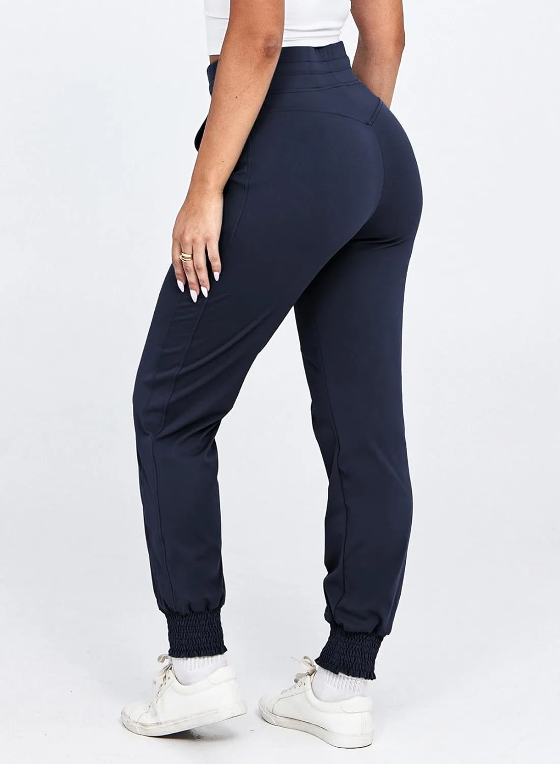 Dokotoo Womens High Waisted Lounge Joggers Elasticity Drawstring Side Pocket Casual Cuffed Casual Yoga Sweatpants