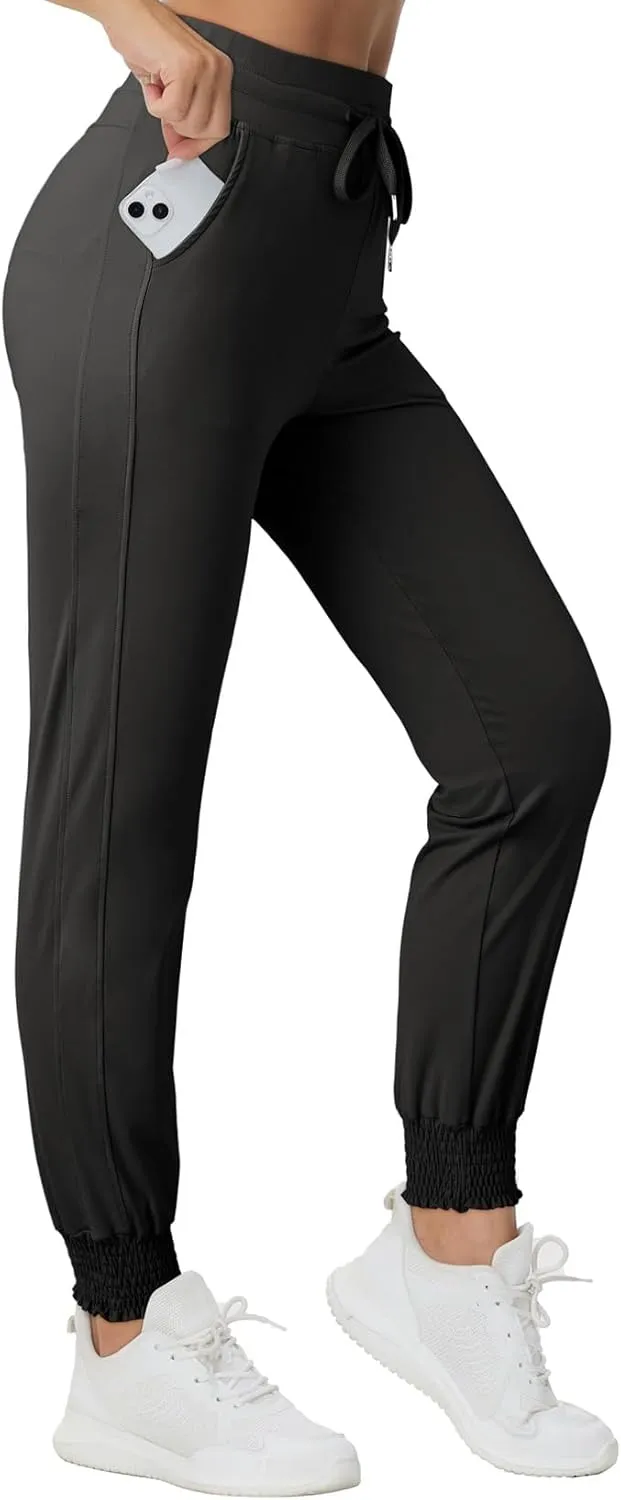 Dokotoo Womens High Waisted Lounge Joggers Elasticity Drawstring Side Pocket Casual Cuffed Casual Yoga Sweatpants