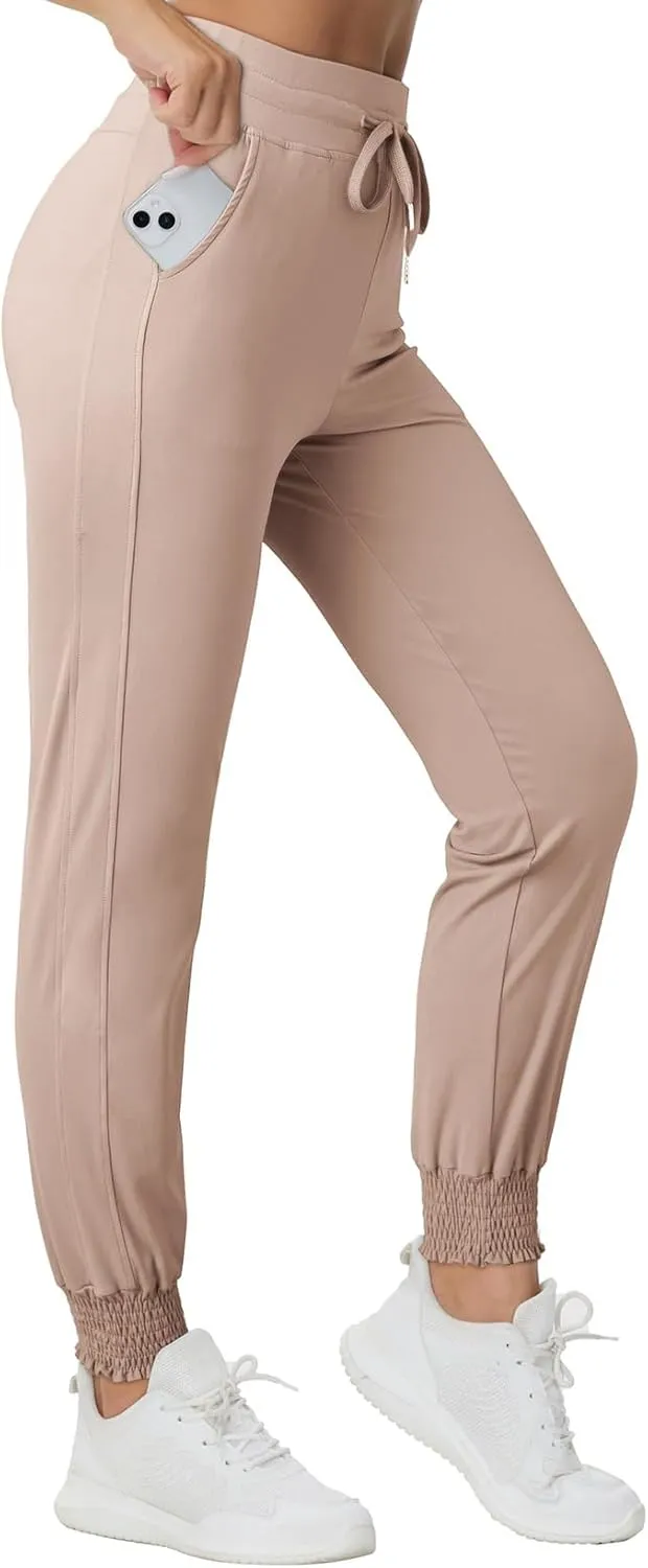 Dokotoo Womens High Waisted Lounge Joggers Elasticity Drawstring Side Pocket Casual Cuffed Casual Yoga Sweatpants