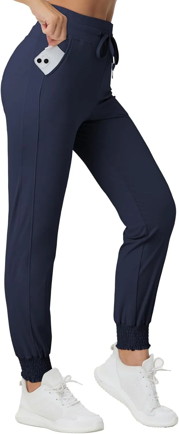 Dokotoo Womens High Waisted Lounge Joggers Elasticity Drawstring Side Pocket Casual Cuffed Casual Yoga Sweatpants