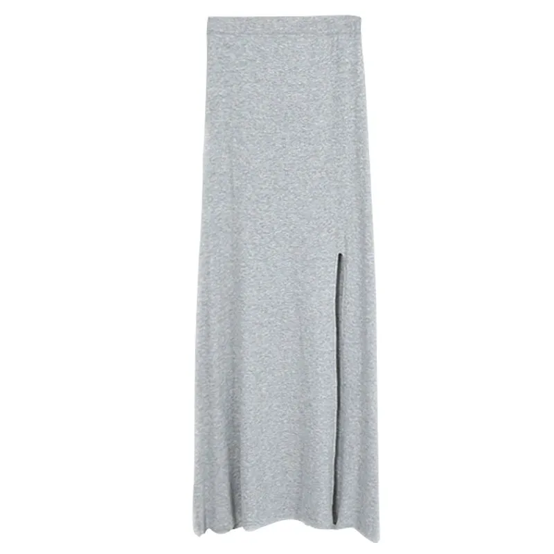 Dongdaemun South Korea Spring/Summer Mid Length Long Length Split Skirt