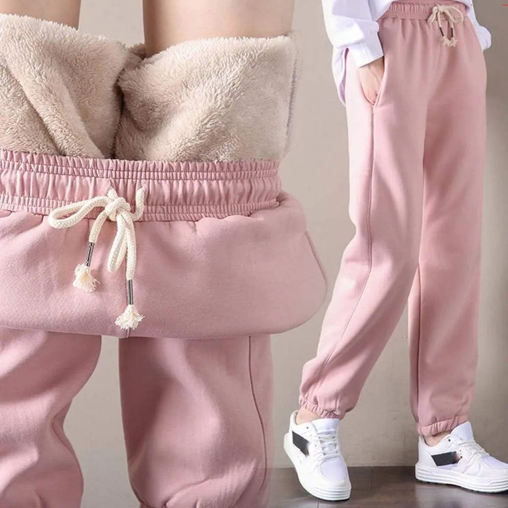 Drawstring Womens Dress Pants Comfy Sherpa Fleece Sweatpants Joggers Fall Loose Fitting Yoga Sports Sexy Sweat Pants