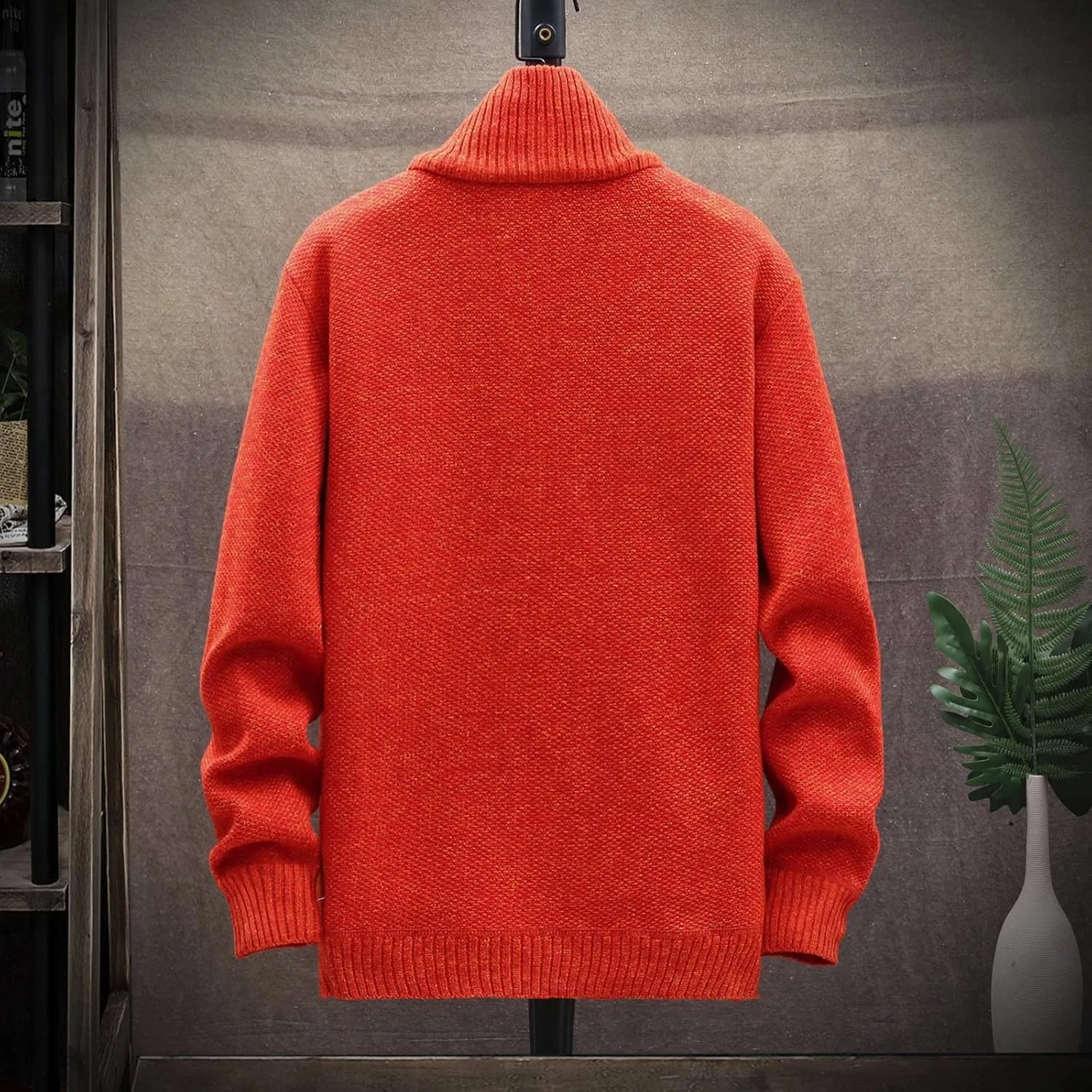 Dudubaby Ugly Sweater Menautumn and Winter Fashion Loose Cardigan Warm Lapel Hooded Jacket Sweater Plus Size Sweaters