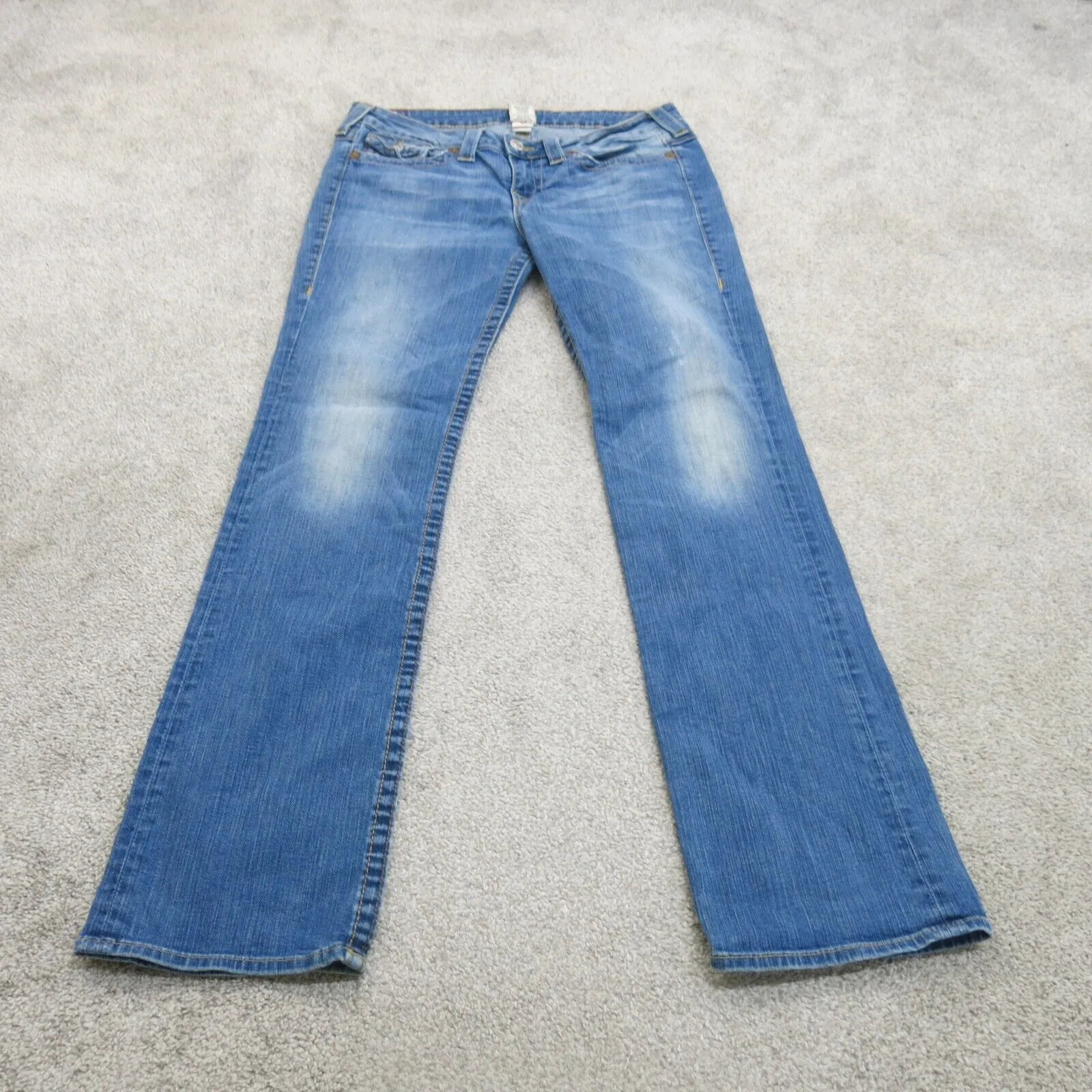 Duluth Trading Jeans Womens Blue 32 Denim Stretch Straight Leg Low Rise Outdoor