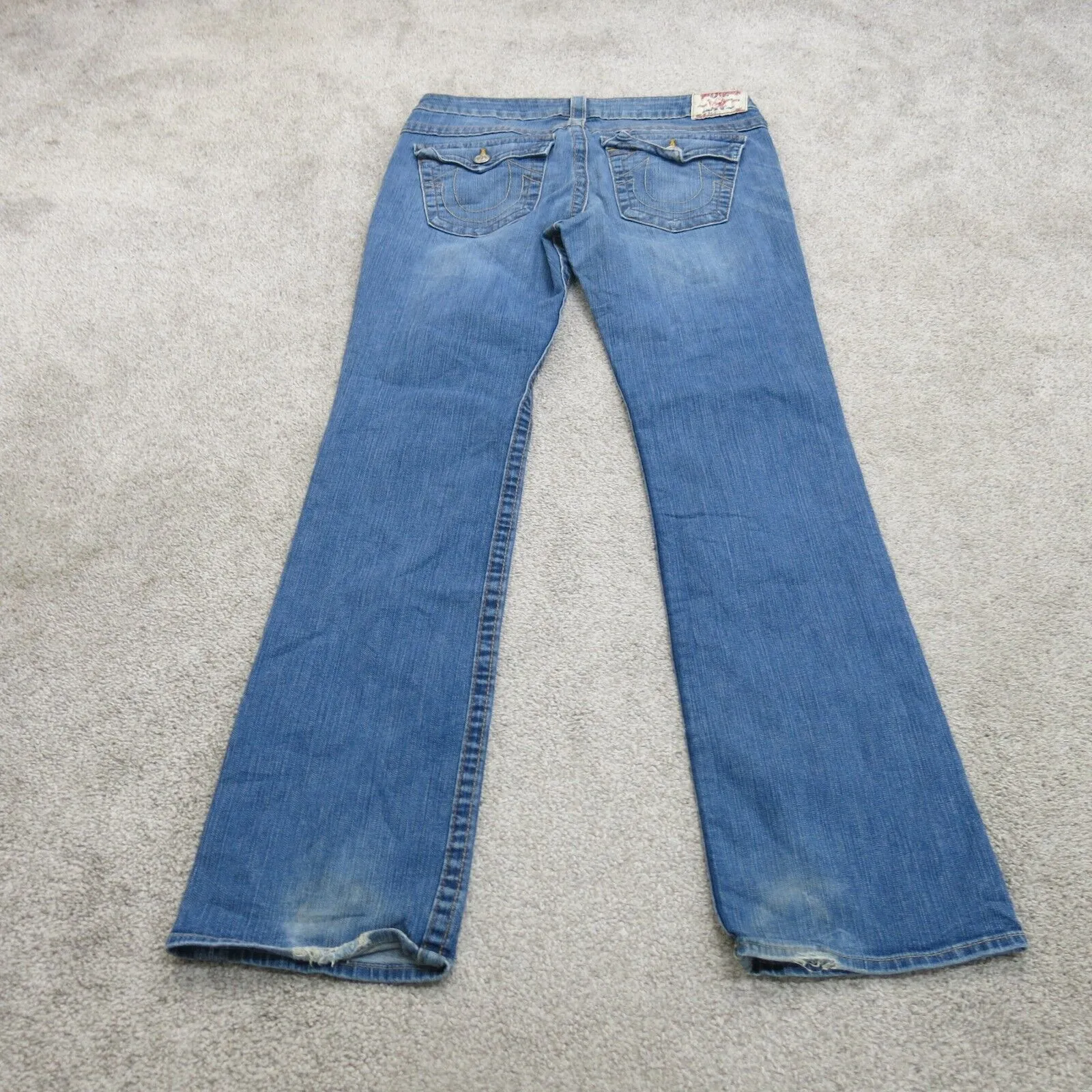 Duluth Trading Jeans Womens Blue 32 Denim Stretch Straight Leg Low Rise Outdoor