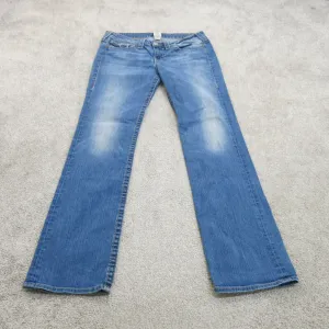 Duluth Trading Jeans Womens Blue 32 Denim Stretch Straight Leg Low Rise Outdoor