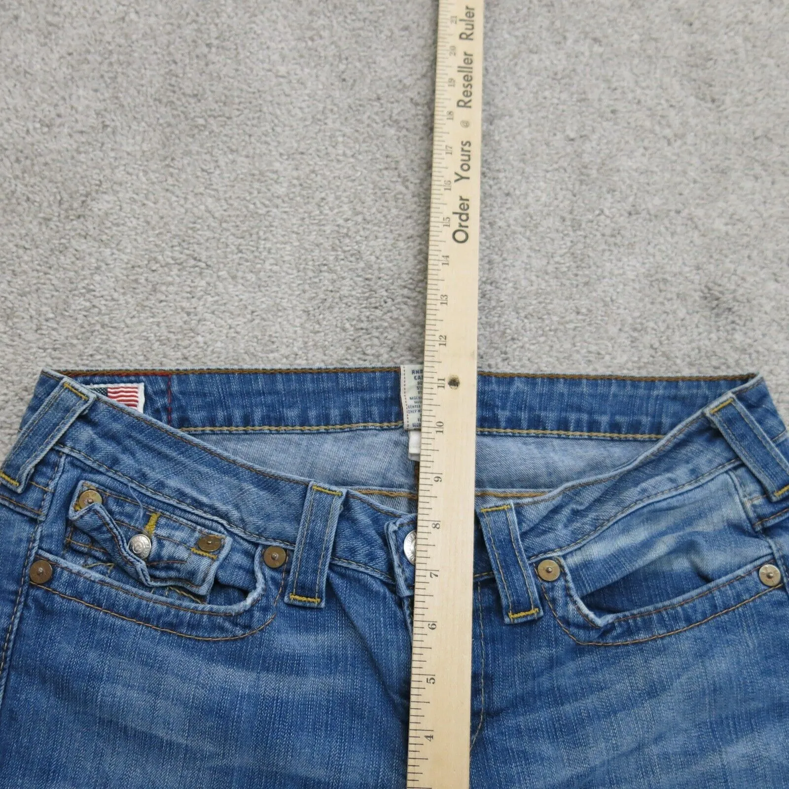 Duluth Trading Jeans Womens Blue 32 Denim Stretch Straight Leg Low Rise Outdoor