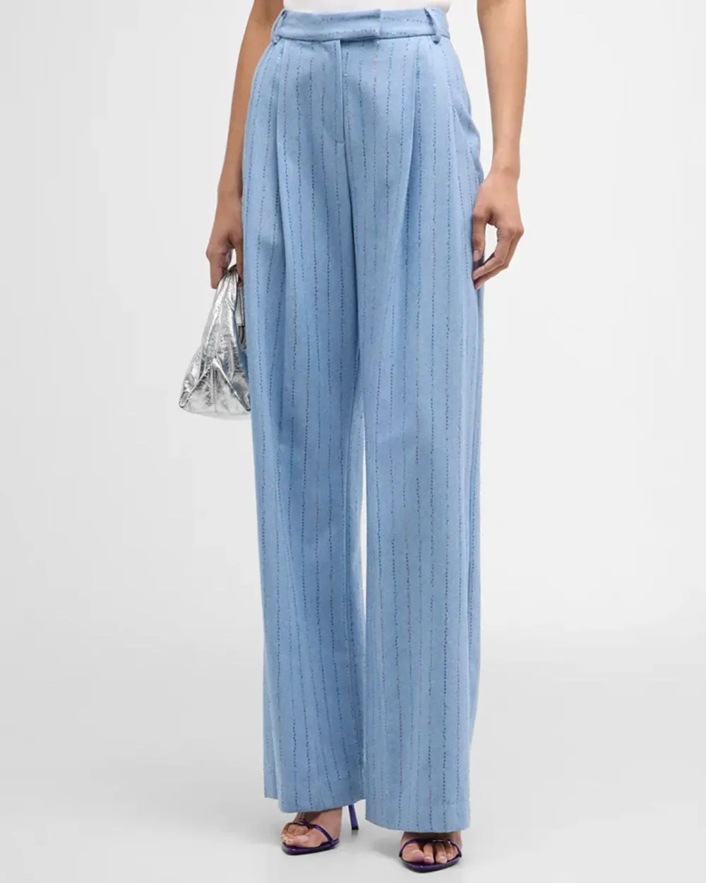 Dust Blue Wide Suit Pant