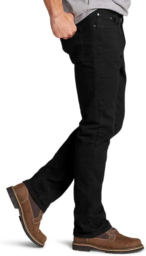 Eddie Bauer Men's Flannel-Lined Flex Jeans - Straight Fit