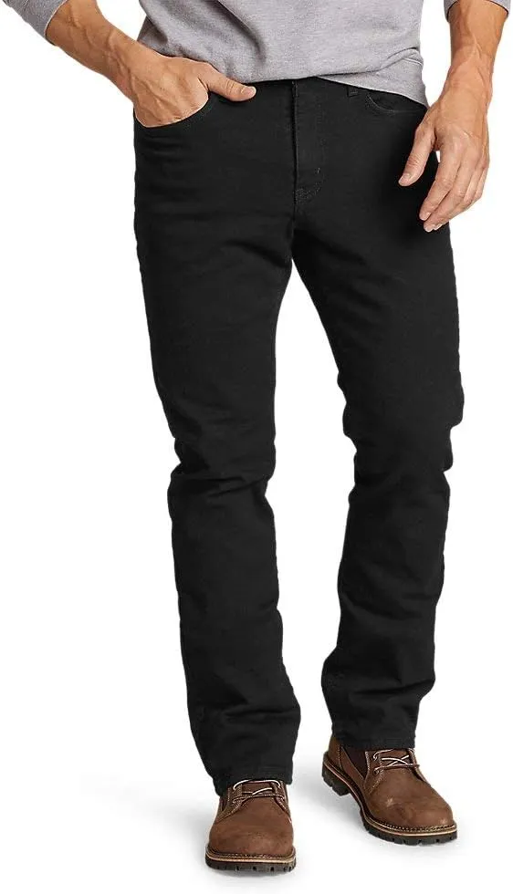 Eddie Bauer Men's Flannel-Lined Flex Jeans - Straight Fit