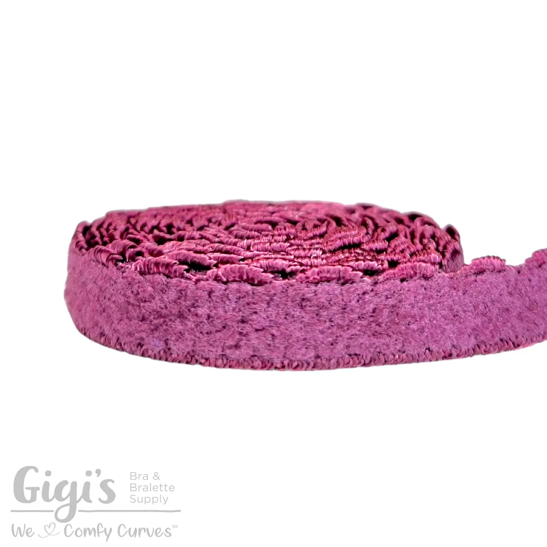 Elastic, Back Band Elastic, Scalloped Edge Plush, per 1 Yard