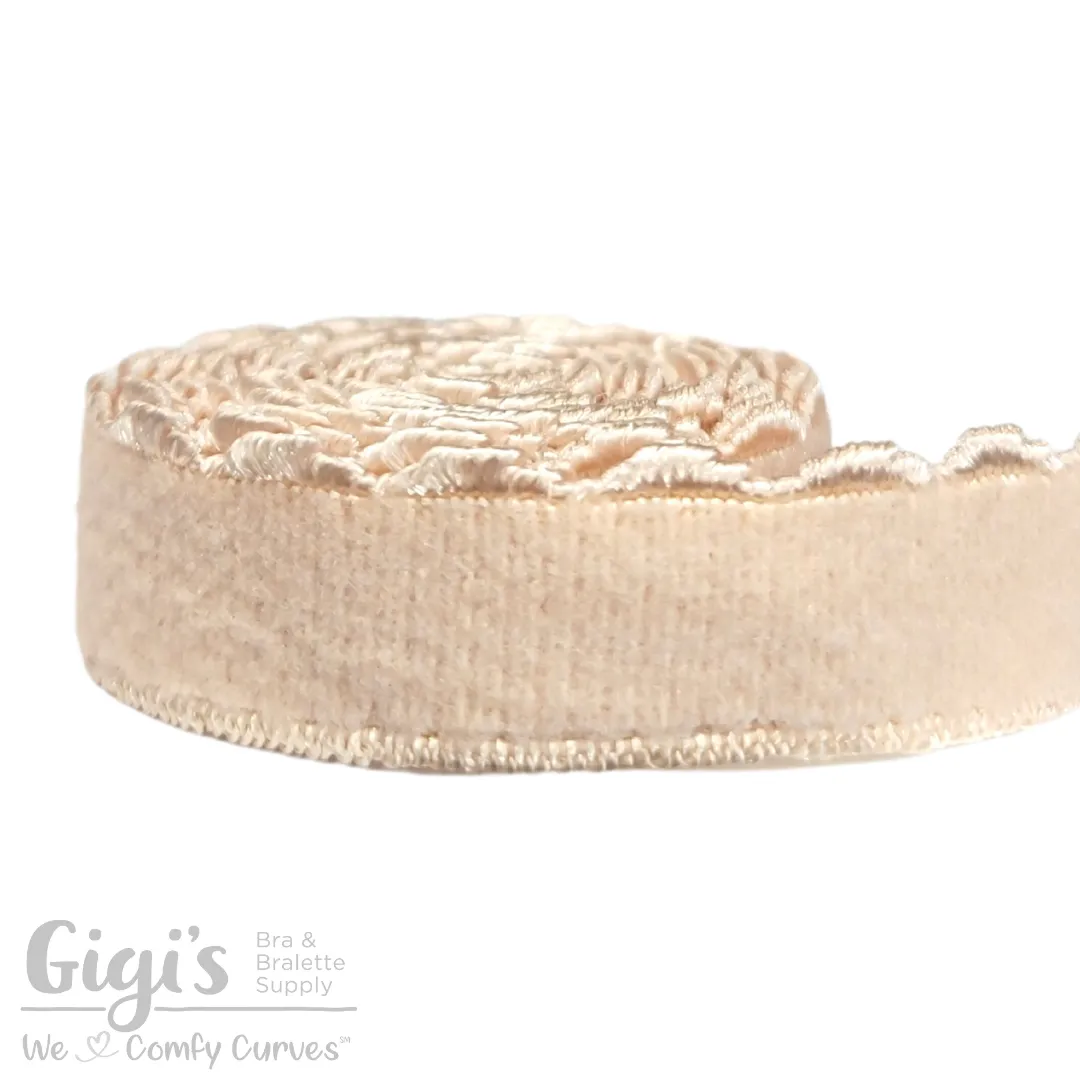 Elastic, Back Band Elastic, Scalloped Edge Plush, per 1 Yard