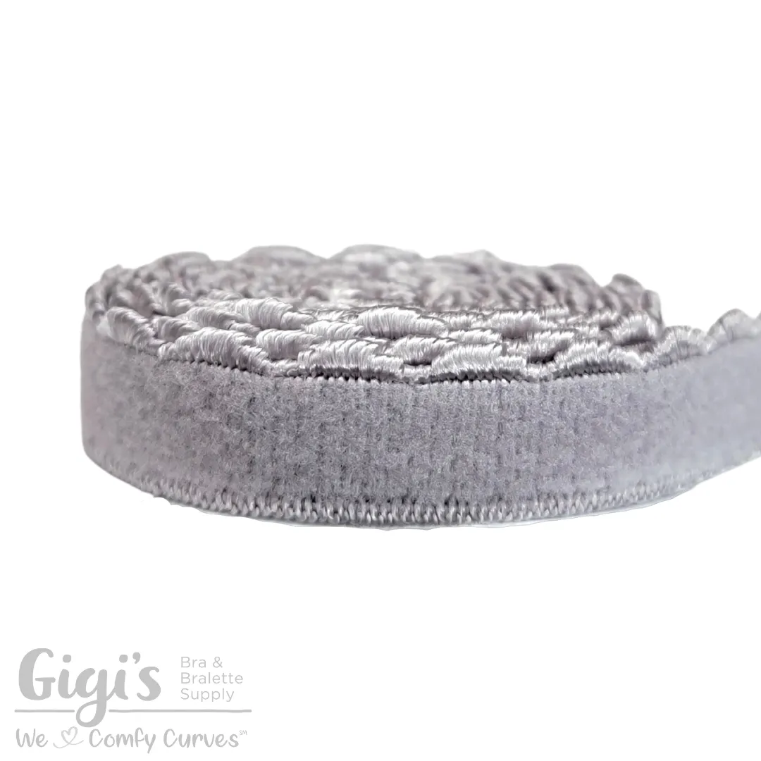 Elastic, Back Band Elastic, Scalloped Edge Plush, per 1 Yard
