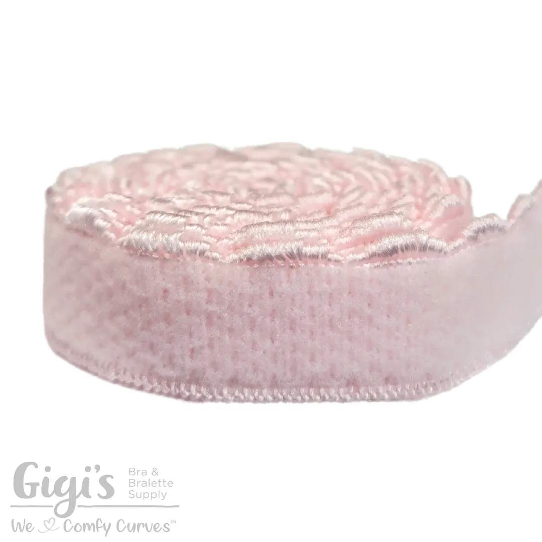 Elastic, Back Band Elastic, Scalloped Edge Plush, per 1 Yard