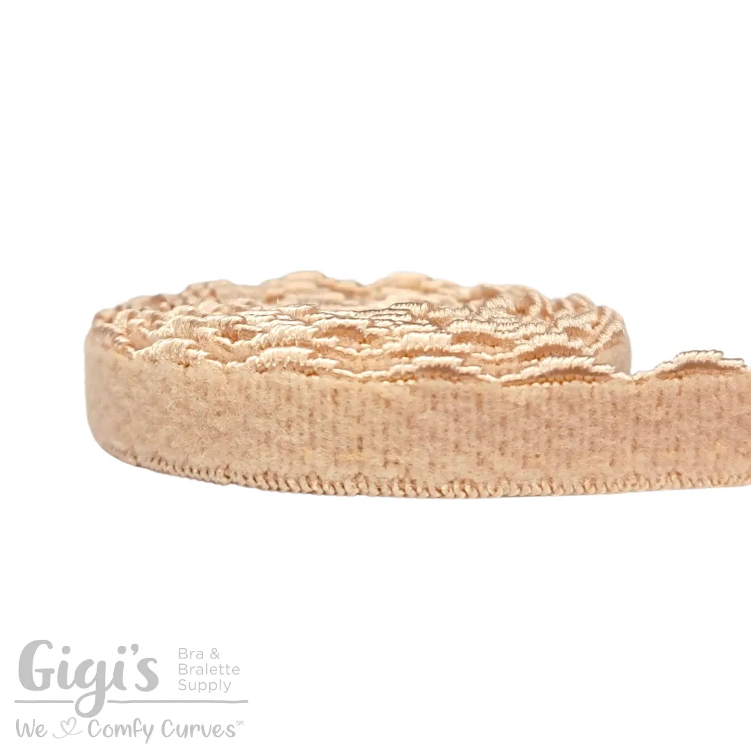 Elastic, Back Band Elastic, Scalloped Edge Plush, per 1 Yard