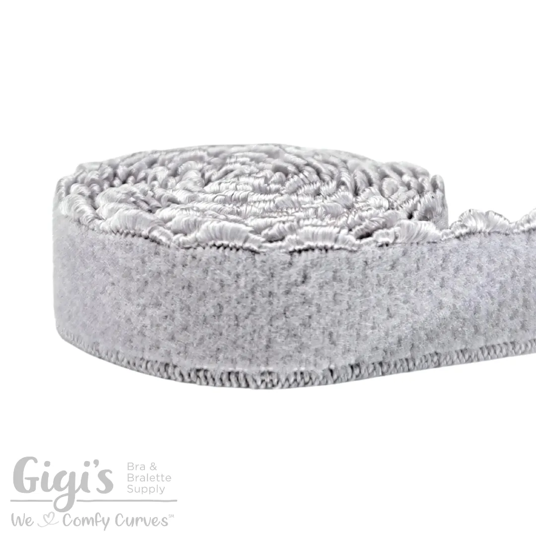 Elastic, Back Band Elastic, Scalloped Edge Plush, per 1 Yard