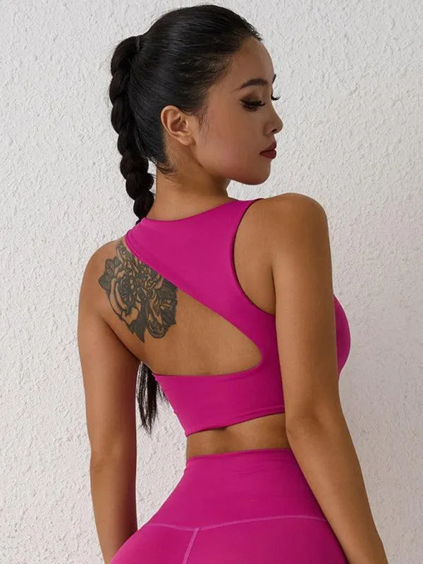 Elegant Backless Shock-Proof Sports Bra for High-Intensity Workouts