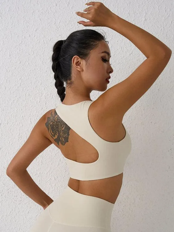 Elegant Backless Shock-Proof Sports Bra for High-Intensity Workouts