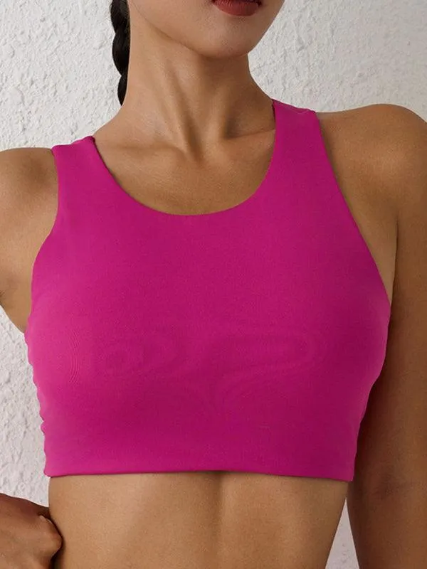 Elegant Backless Shock-Proof Sports Bra for High-Intensity Workouts