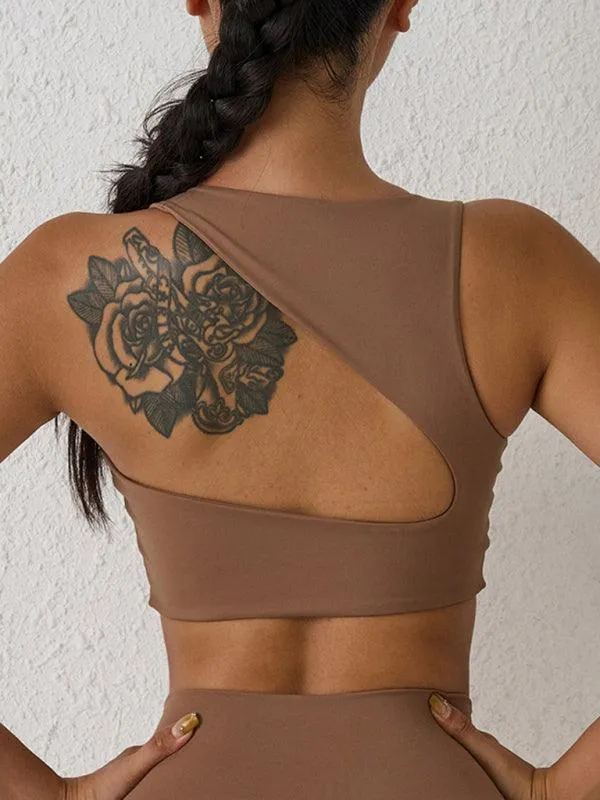 Elegant Backless Shock-Proof Sports Bra for High-Intensity Workouts