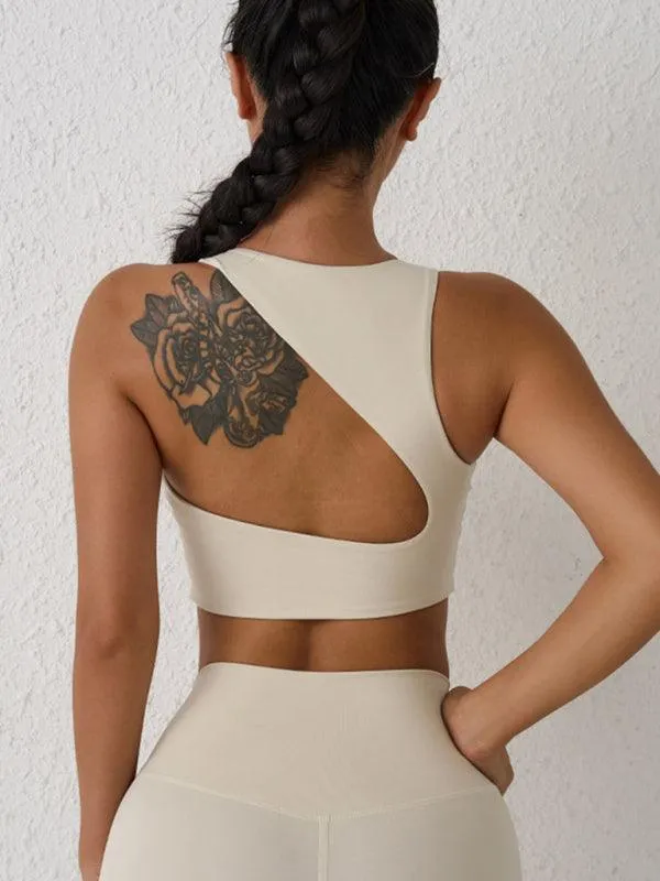 Elegant Backless Shock-Proof Sports Bra for High-Intensity Workouts