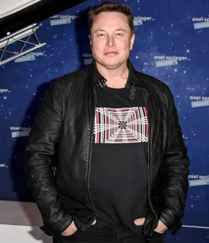 Elegant Black Sheep Leather Jacket Worn By Elon Musk | Elon Musk Elegant Black Sheep Leather Jacket
