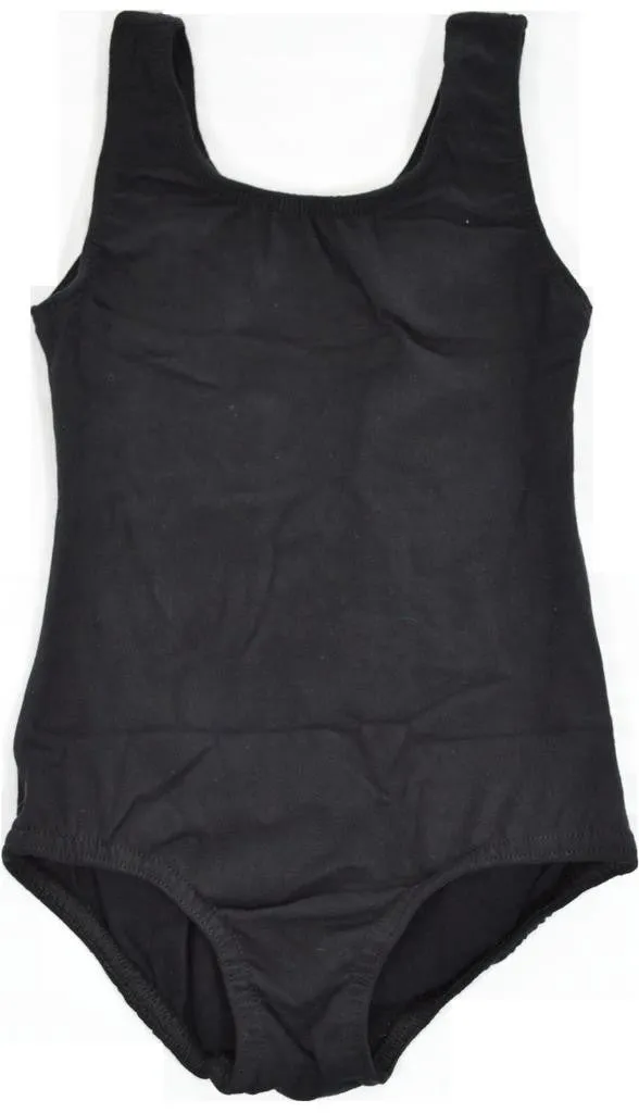 ella's tutus girls' black tank style leotard Case of 12
