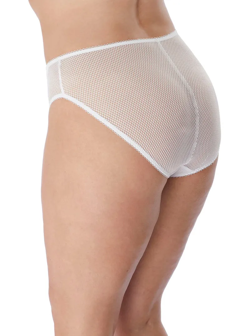 Elomi Charley High Leg Brief, White