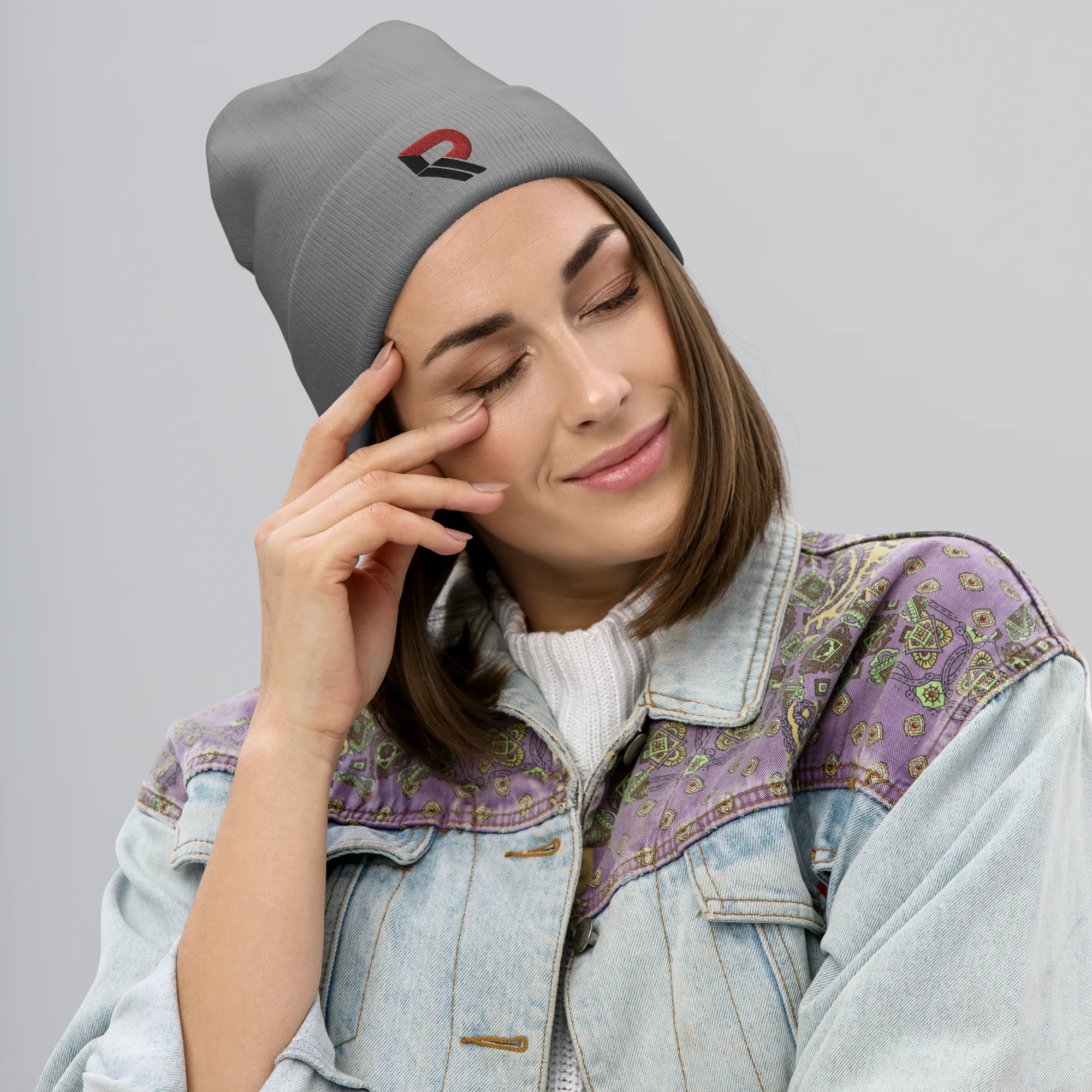 Embroidered Beanie with Repton Embroidery Logo