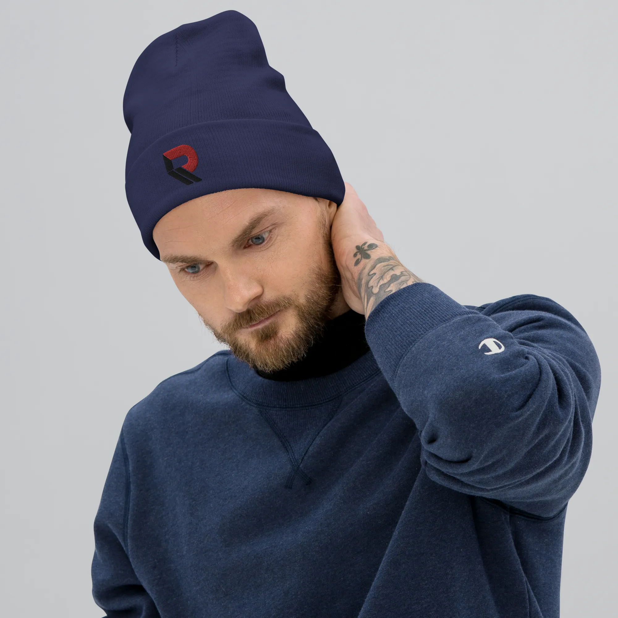 Embroidered Beanie with Repton Embroidery Logo