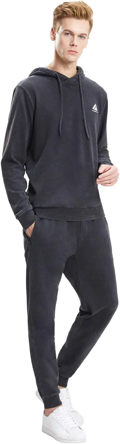 Extreme Pop Mens Joggers Bottoms Denim Terry Casual Sweatpants Cuffed Hem XS-XXL UK Brand