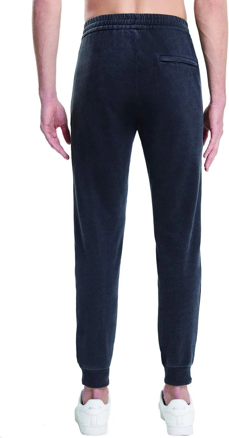 Extreme Pop Mens Joggers Bottoms Denim Terry Casual Sweatpants Cuffed Hem XS-XXL UK Brand