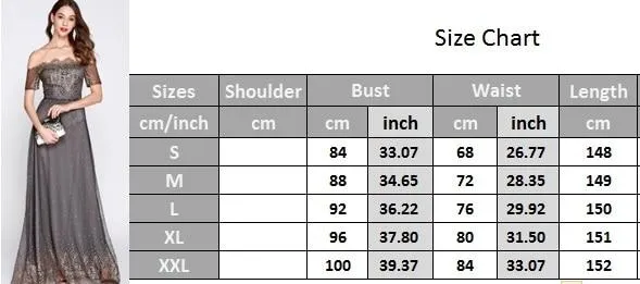FashionSierra - Women's Slash Neckline Sexy Off the Shoulder Embroidery Elegant Party Prom Long Maxi Designer Runway Dresses