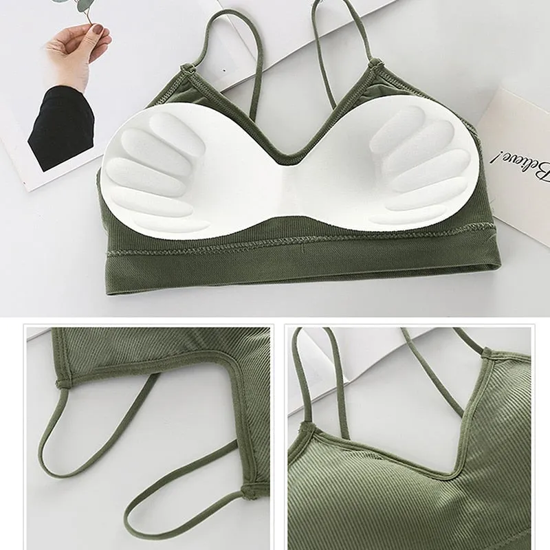 Fast Dry Elastic Padded Gym Running bra Tops
