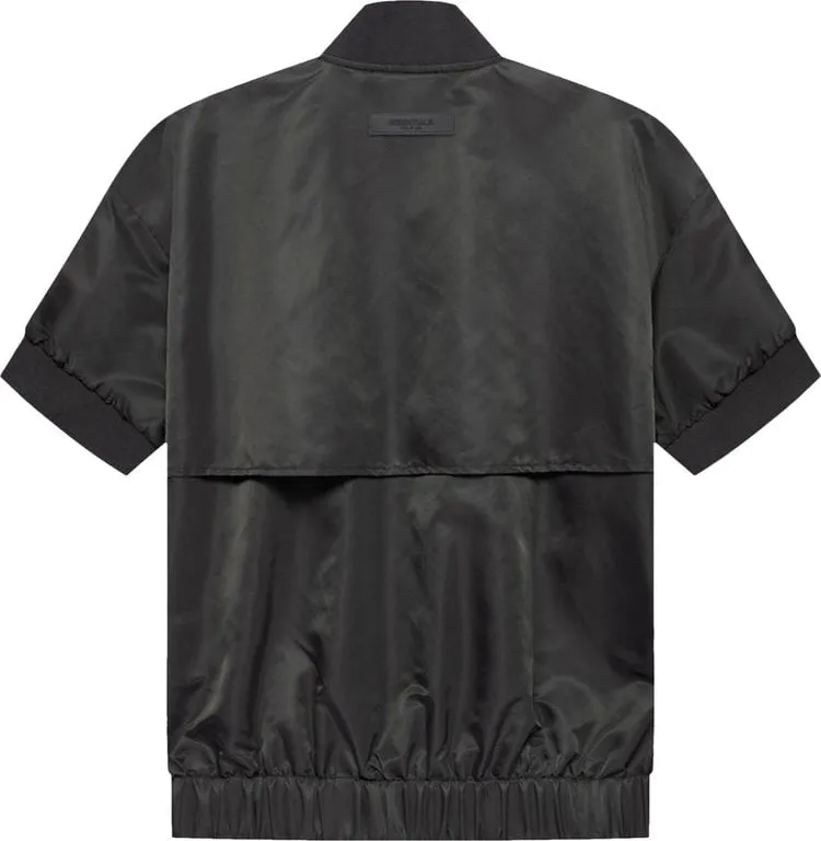 Fear of God Essentials Half Zip Pullover 'Iron', black