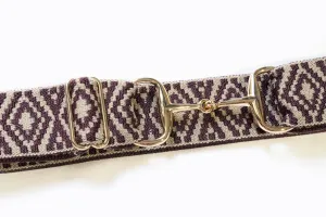 Fig Ornata - 1.5" Gold Snaffle Bit Elastic Belt