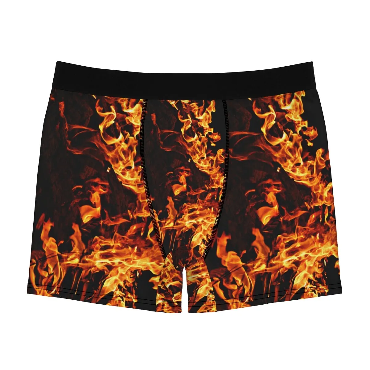 Fire Flames Men&#39;s Boxer Briefs,XS-5XL,Gift for Him/Christmas/Birthday/Engagement/Anniversary/Funny Gifts/Halloween/Thanksgiving/Graduation